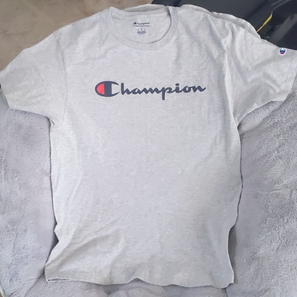 Men's Champion tshirt gray size large